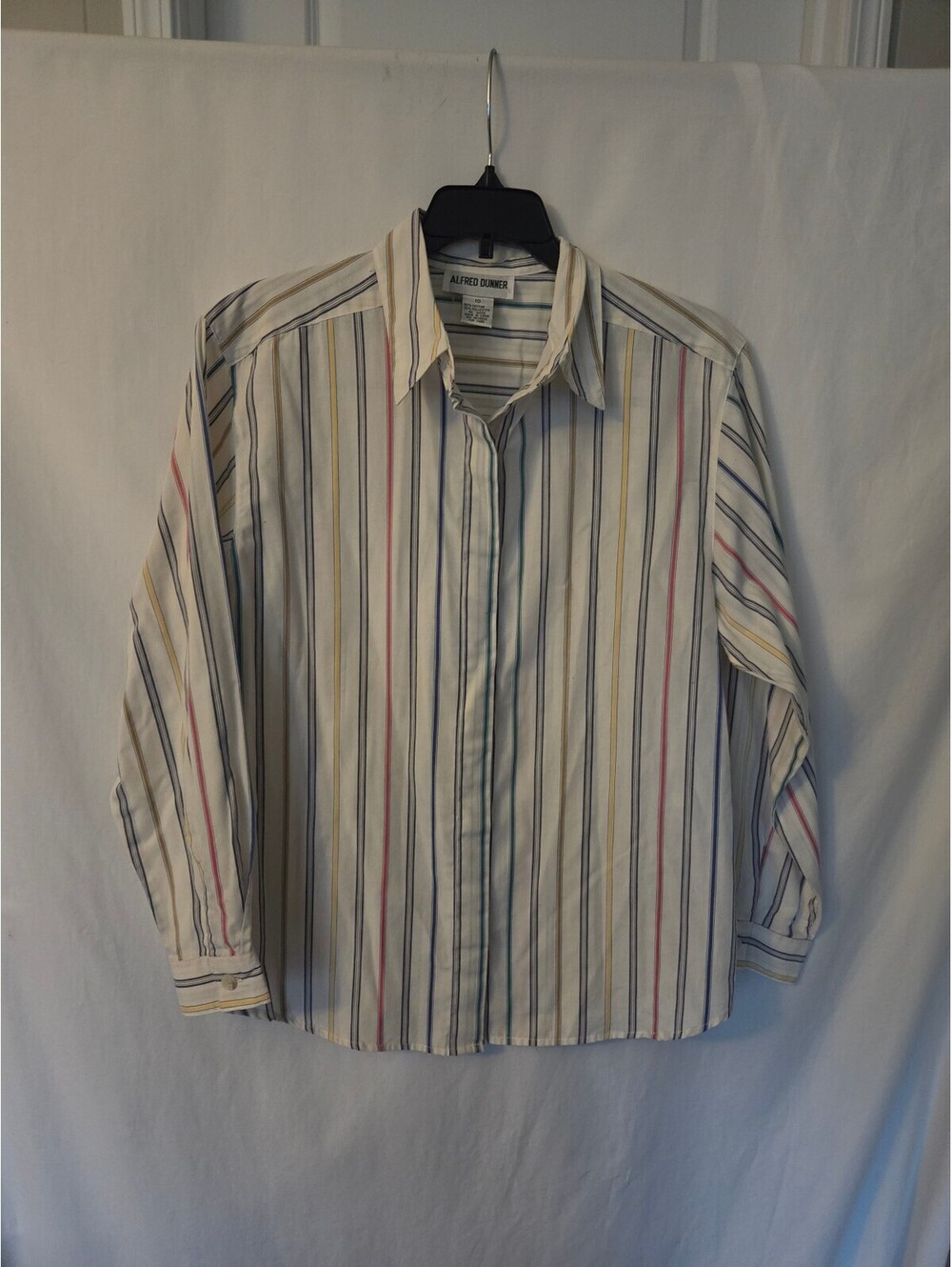 Alfred Dunner Women's Striped Button-Up Shirt Size 10